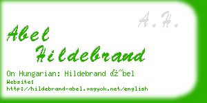 abel hildebrand business card